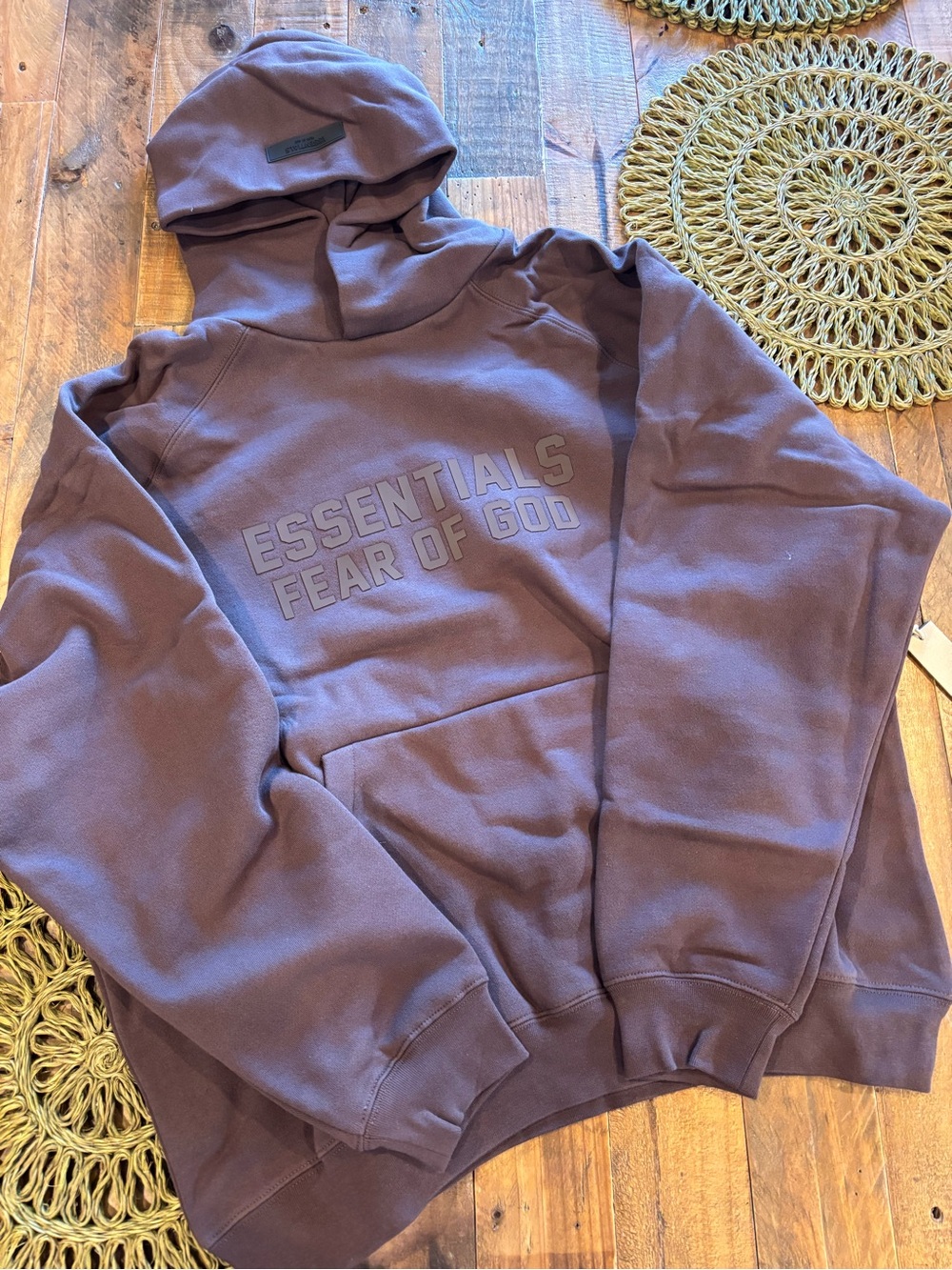 Fear of God Essentials Hoodie in Plum Tone